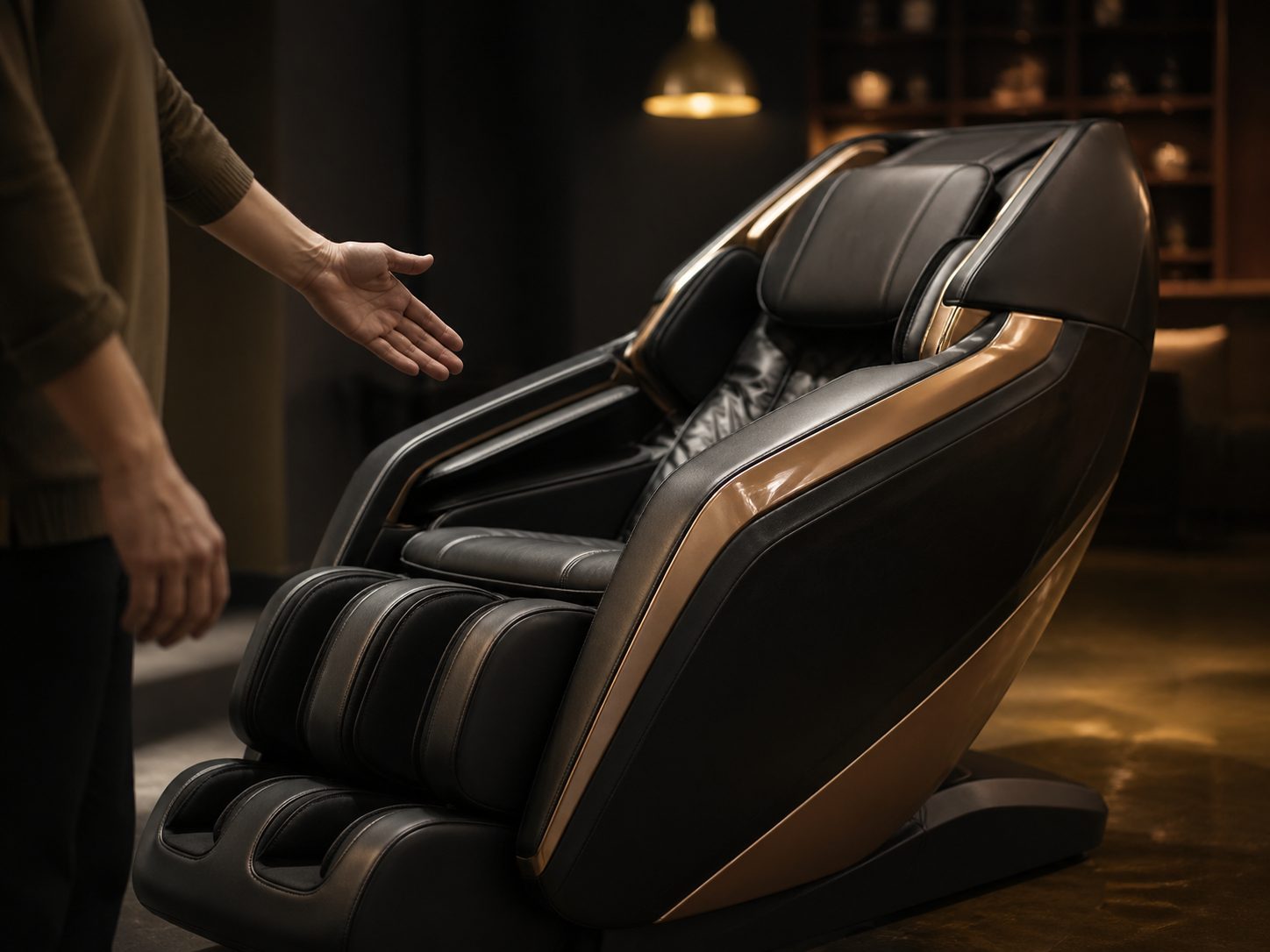 Electric Massaging Chairs in premium man cave or game room setting, KingsCave